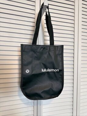 Lululemon Dark Green Logo Tote Bag 12 inch